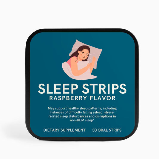 Natural Sleep Oral Strips raspberry flavor vegan sleep supplement pack